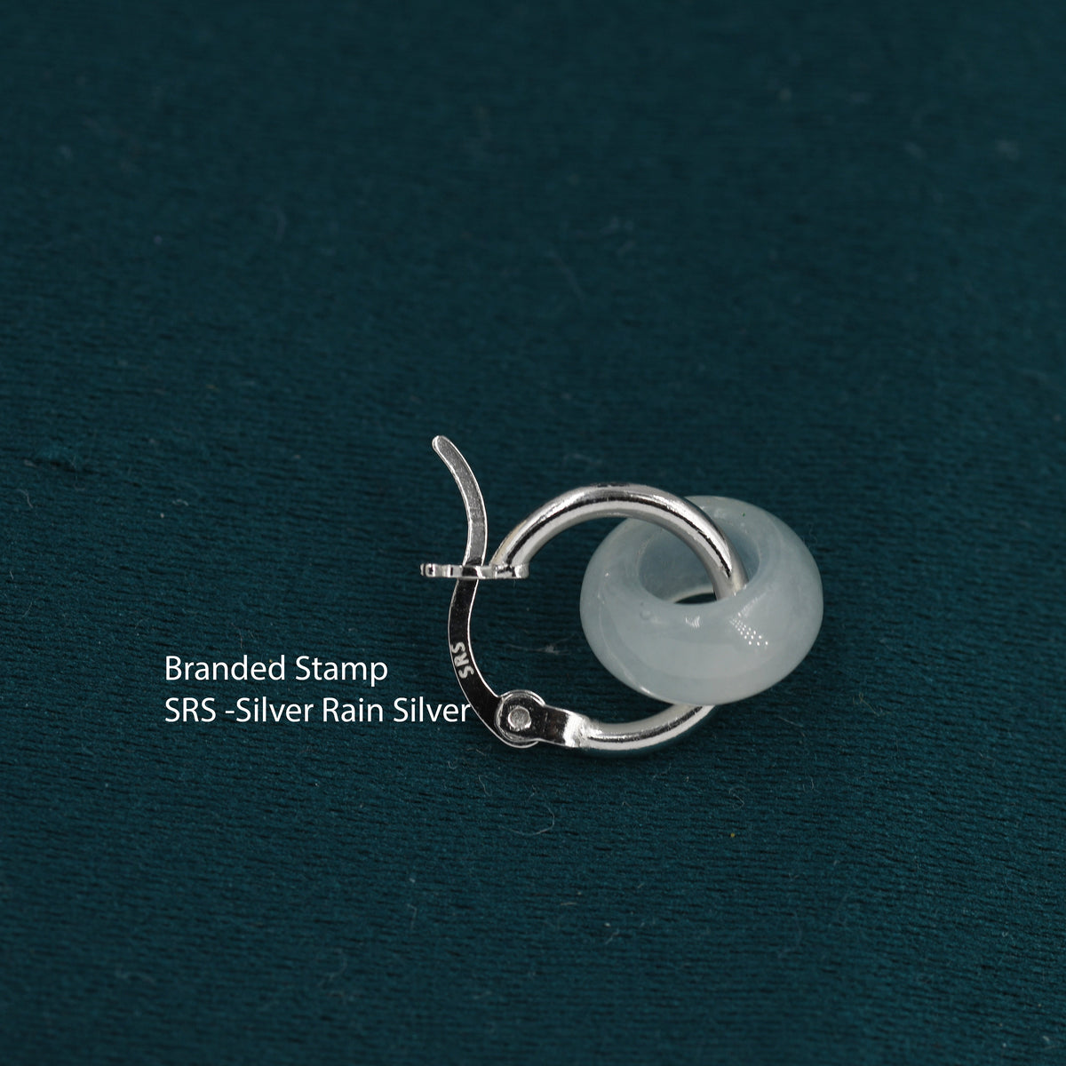 Sterling Silver Aventurine Jade Donut Huggie Hoop Earrings, Detachable Green Jade Coin Charm Dangle Hoop Earrings, Silver or Gold