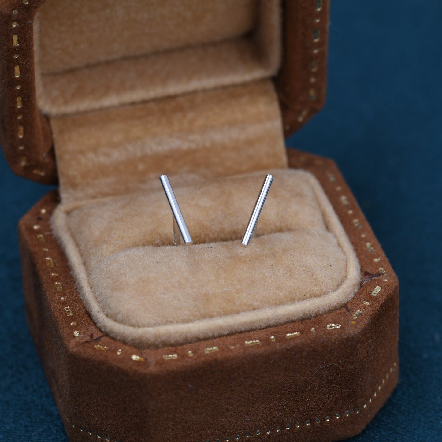 Very Skinny Long  Bar Stud Earrings in Sterling Silver,  Skinny Bar Earrings, Delicate Bar Earrings