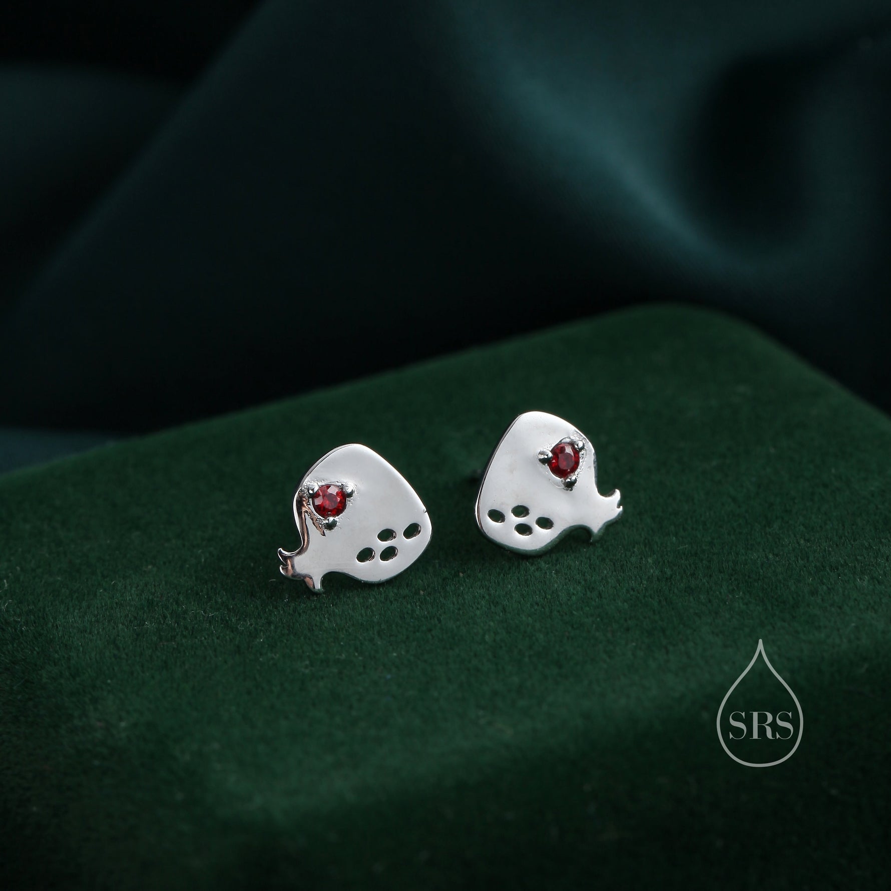 Pomegranate Fruit Stud Earrings in Sterling Silver - Fruit Earrings - Cute Fruit Earrings - Cute, Fun, Whimsical