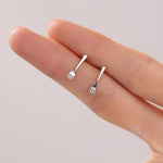 Tiny Little Fork Stud Earrings in Sterling Silver, Silver, Gold or Rose Gold, Small Fork Earrings, Cute Fork Earrings