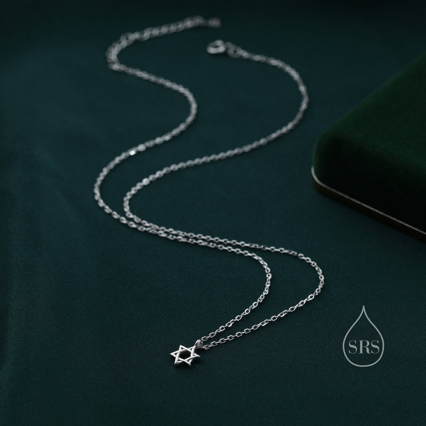 Tiny Star of David Pendant Necklace in Sterling Silver, Extra Small Star of David Necklace, Silver Star Necklace