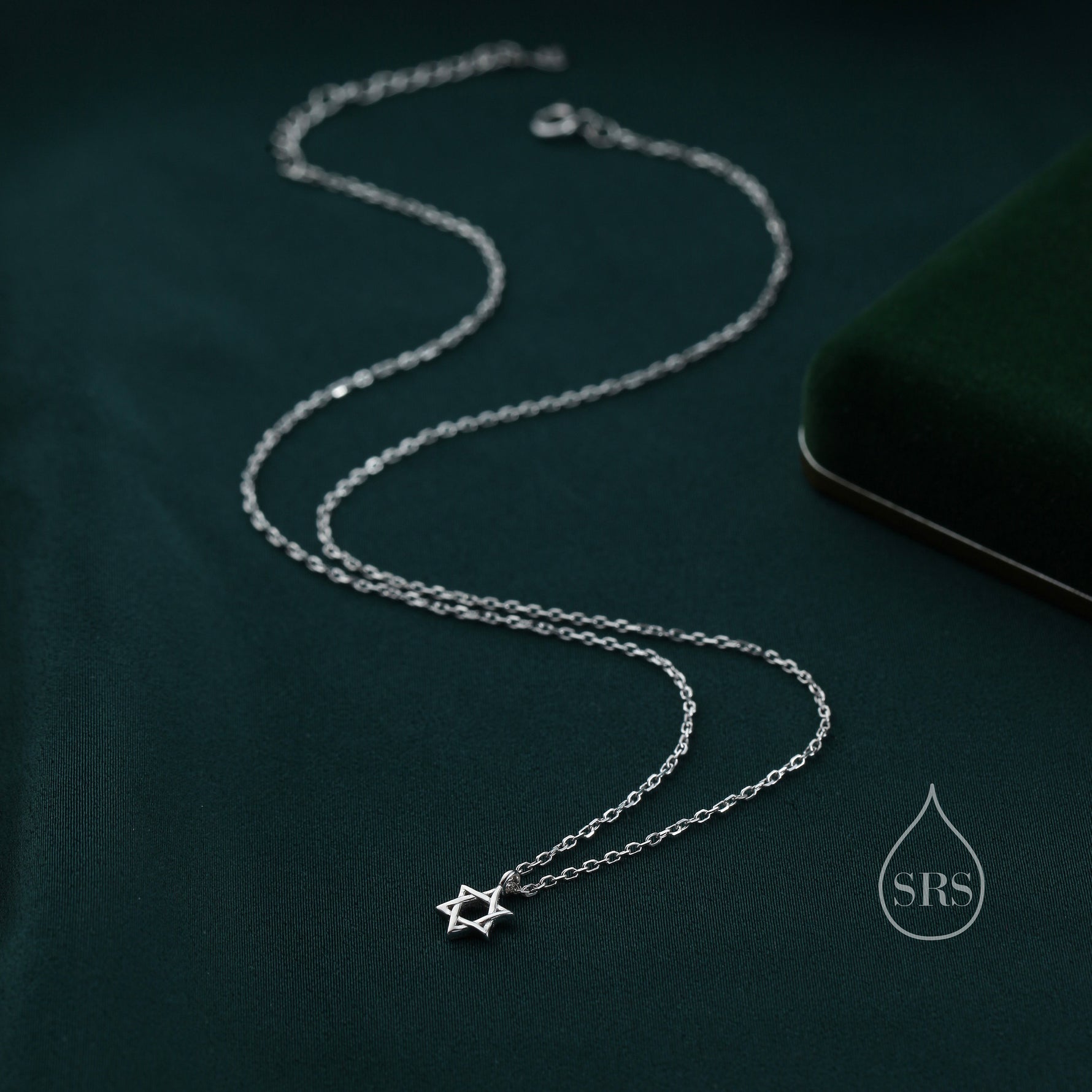 Tiny Star of David Pendant Necklace in Sterling Silver, Extra Small Star of David Necklace, Silver Star Necklace