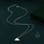 Small Cloud Pendant Necklace in Sterling Silver, Cloud Necklace, Tiny Could Necklace, Silver Cloud Necklace