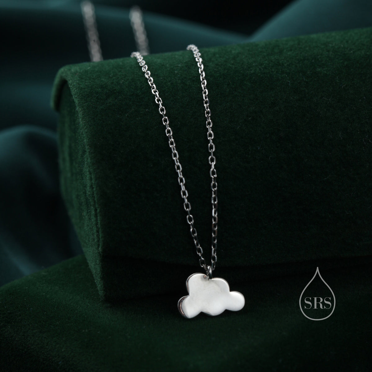 Small Cloud Pendant Necklace in Sterling Silver, Cloud Necklace, Tiny Could Necklace, Silver Cloud Necklace