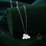 Small Cloud Pendant Necklace in Sterling Silver, Cloud Necklace, Tiny Could Necklace, Silver Cloud Necklace