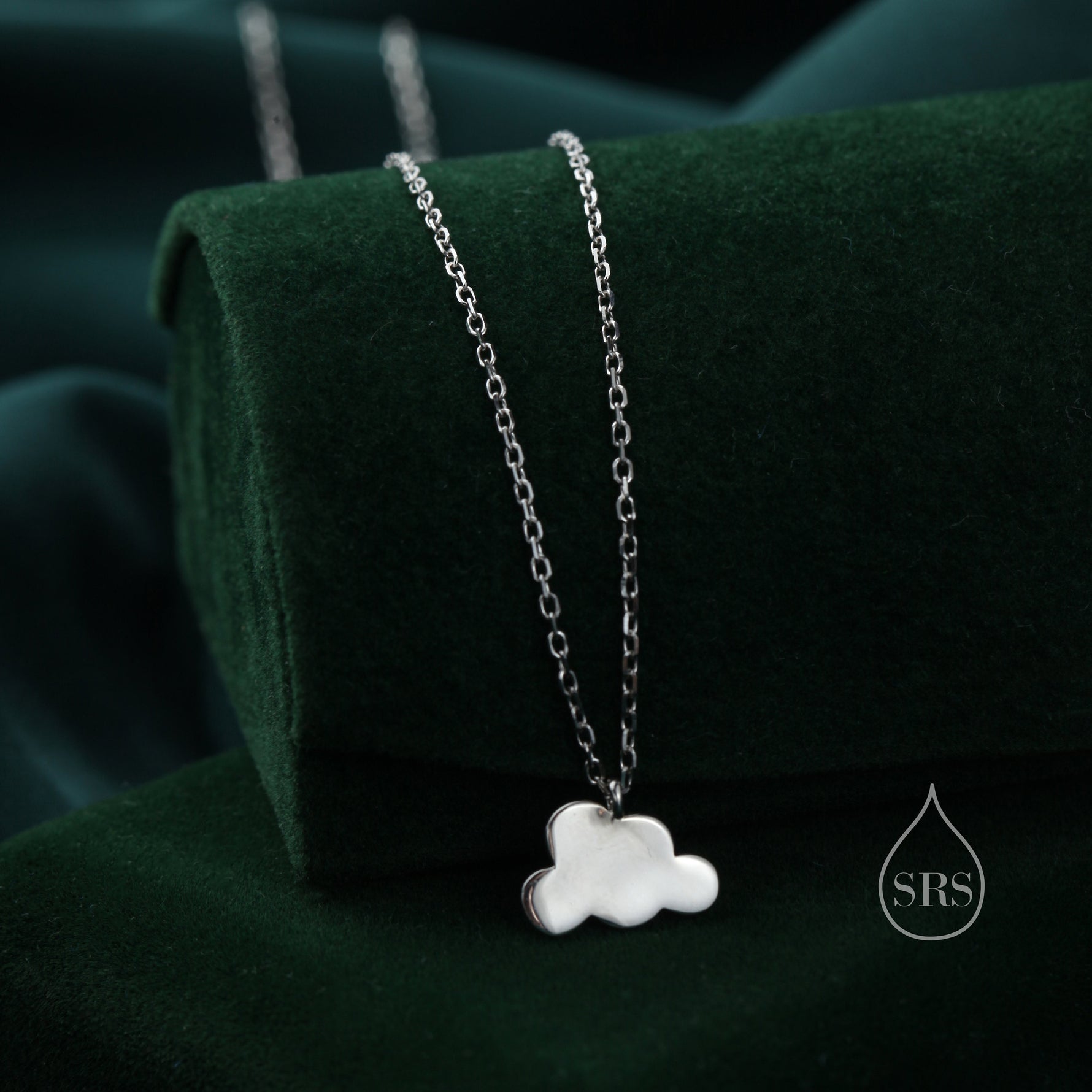Small Cloud Pendant Necklace in Sterling Silver, Cloud Necklace, Tiny Could Necklace, Silver Cloud Necklace