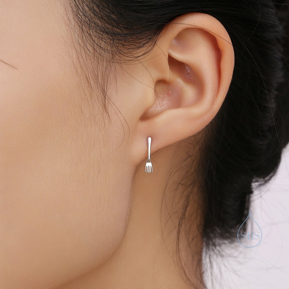 Mismatched Fork and Spoon Stud Earrings in Sterling Silver, Silver, Gold or Rose Gold, Fork and Spoon Earrings, Cute Earrings