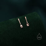 Mismatched Fork and Spoon Stud Earrings in Sterling Silver, Silver, Gold or Rose Gold, Fork and Spoon Earrings, Cute Earrings