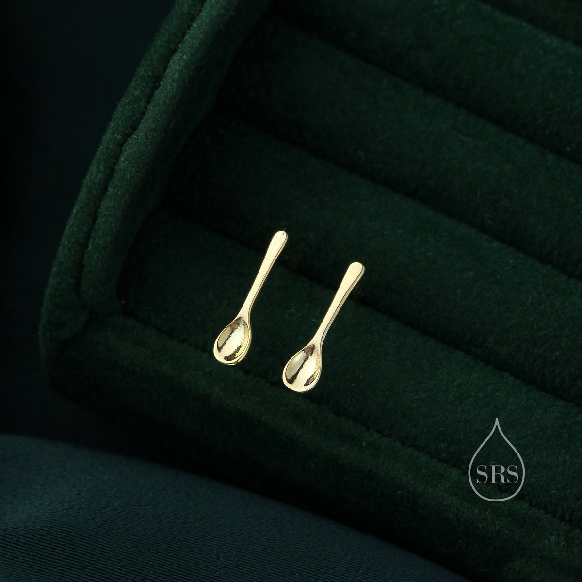 Spoon Stud Earrings in Sterling Silver, Silver, Gold or Rose Gold, Spoon Earrings, Cute Earrings