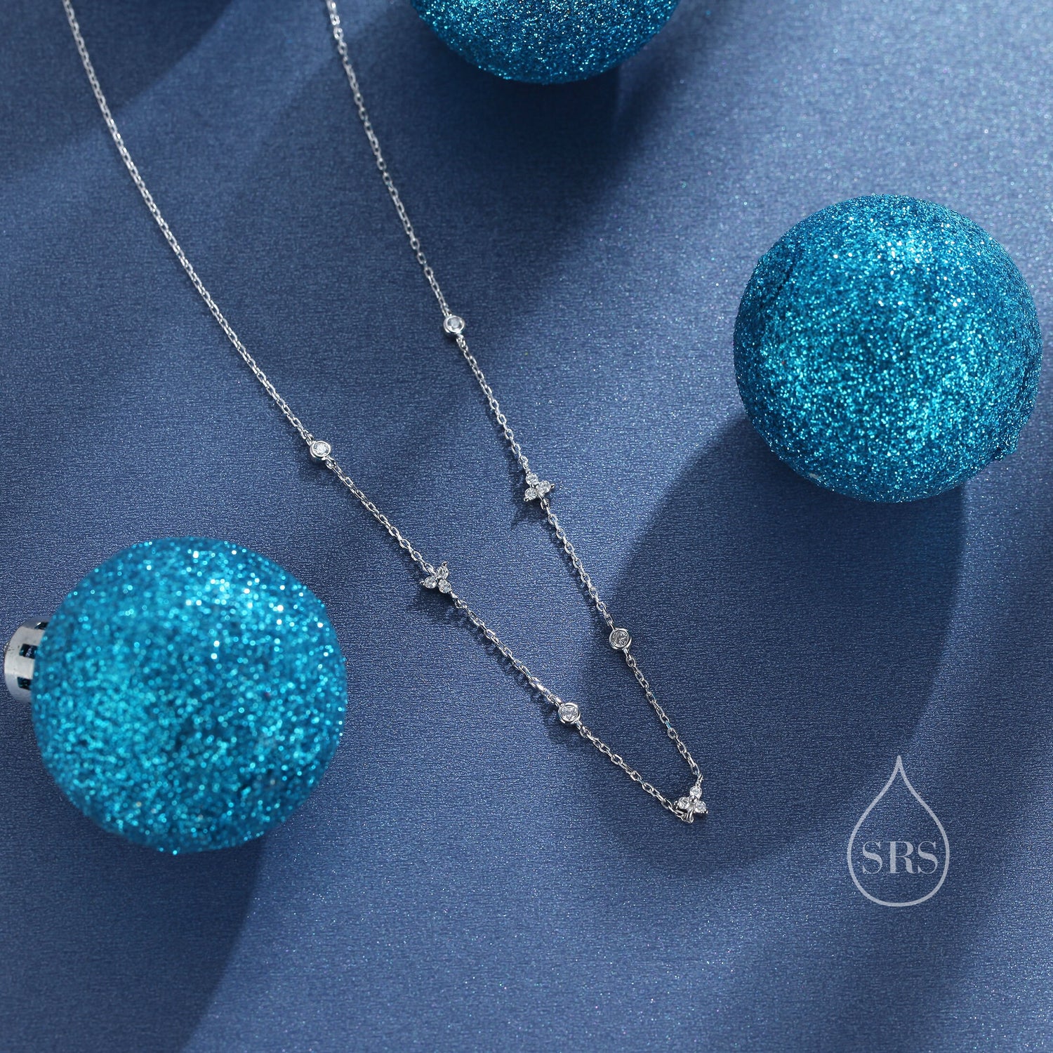 CZ Trio Satellite Chain Necklace