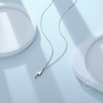 Tiny Lightning Bolt Pendant Necklace in Sterling Silver, Cute Bolt Necklace, Small Lightning Bolt Necklace