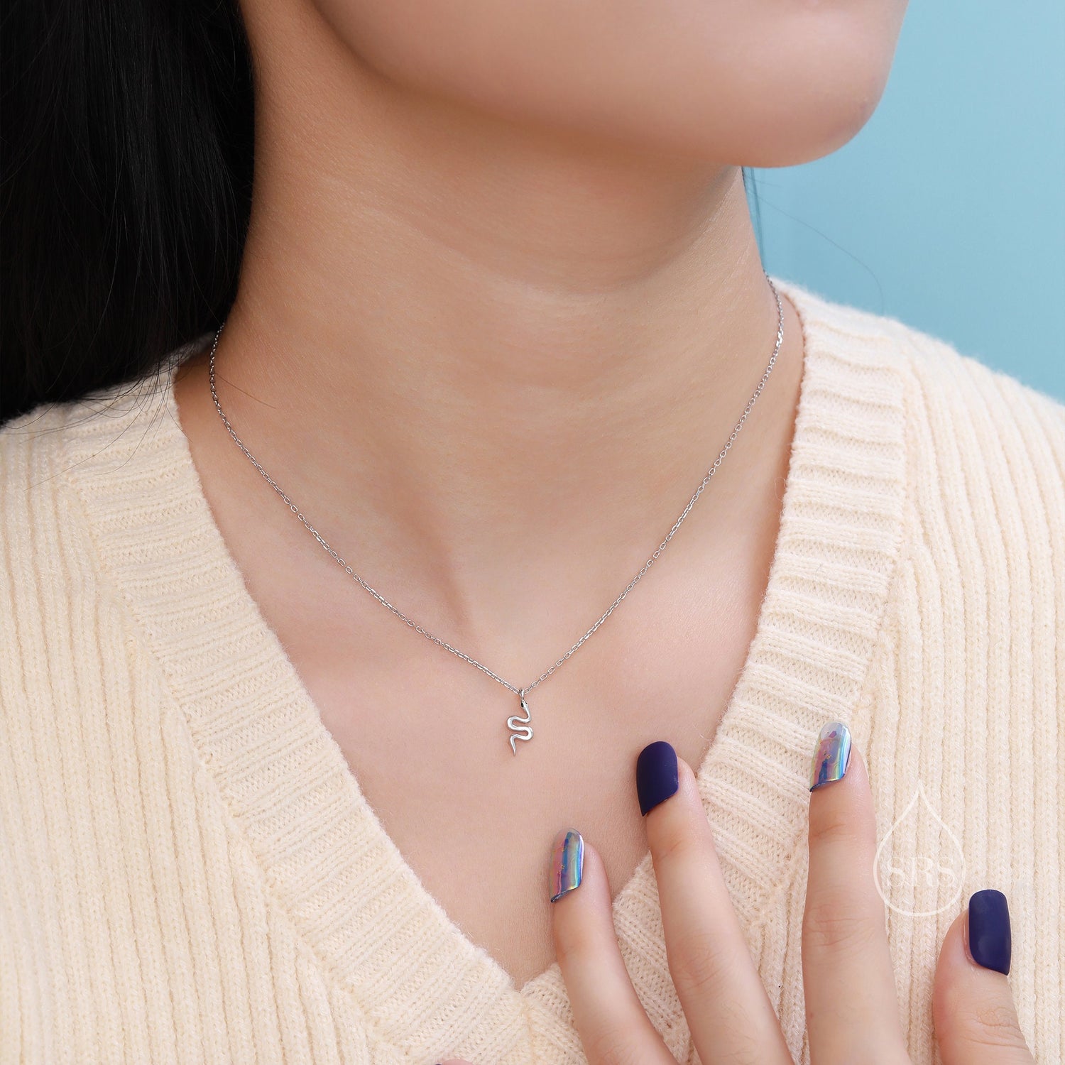 Extra Tiny Snake Pendant Necklace in Sterling Silver, Silver or Gold, Snake Necklace, Small Snake Necklace, Snake Pendant