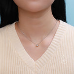 Tiny Little Planet Pendant Necklace in Sterling Silver, Saturn Necklace, Small Planet Necklace, Space Pendant