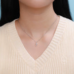 Tiny Little CZ Leaf Pendant Necklace in Sterling Silver, Olive Leaf Necklace, Olive Branch Necklace, Nature Inspired