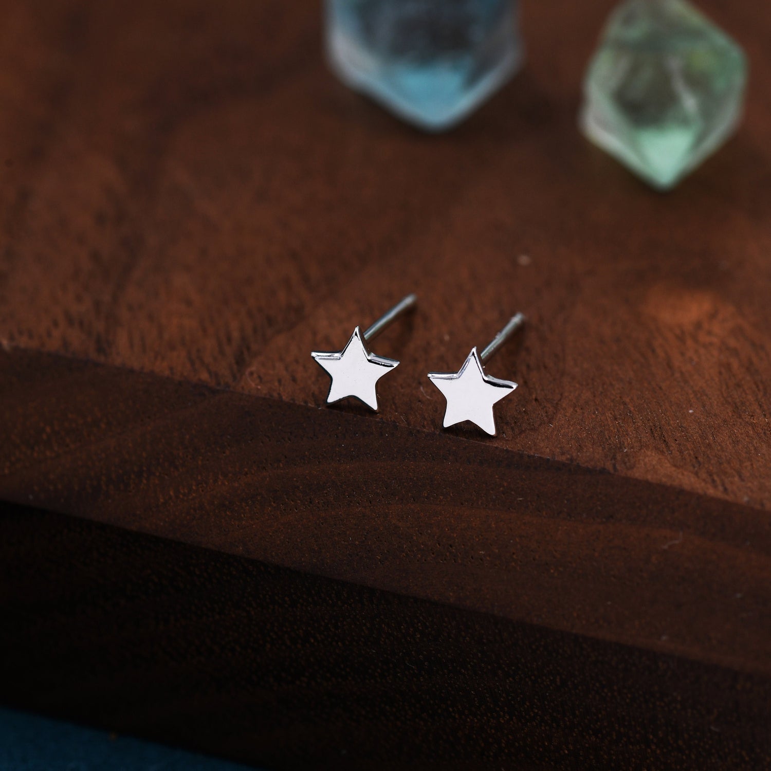 Tiny Star Stud Earrings in Sterling Silver, Dainty, Celestial Stud, Delicate and Pretty