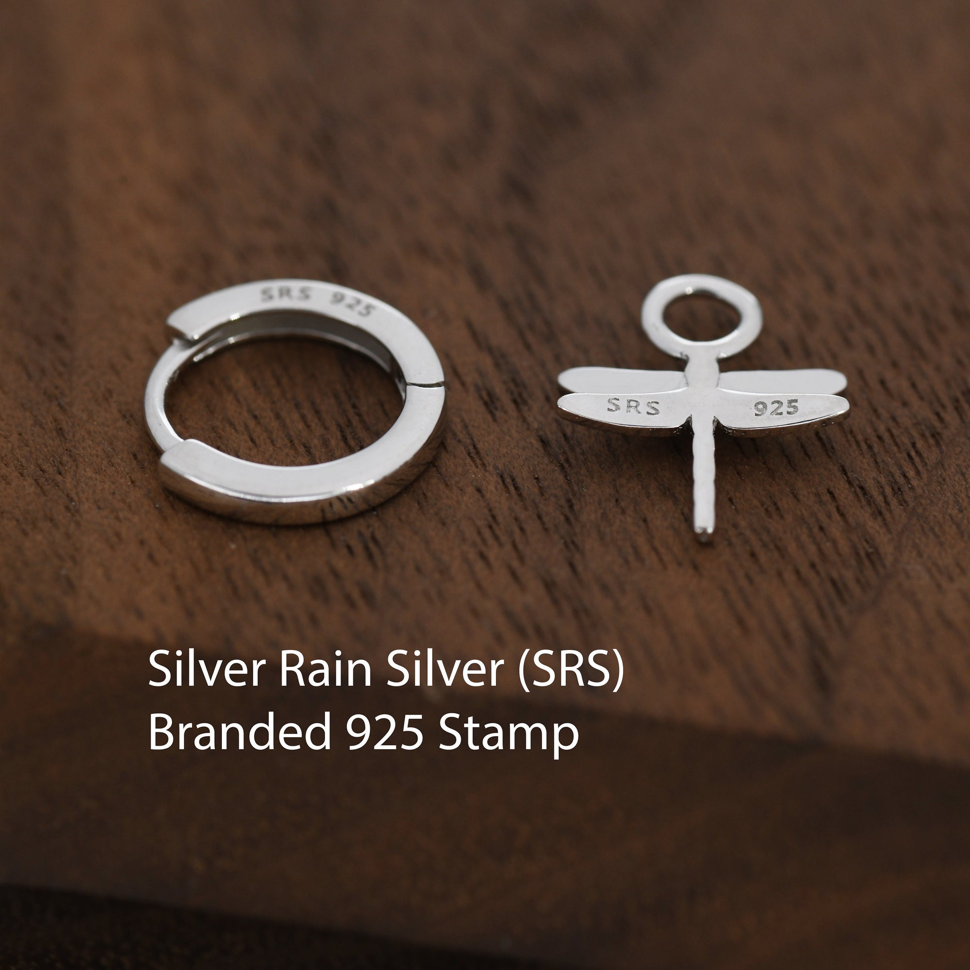 Sterling Silver Dragonfly Huggie Hoops, Silver, Gold or Rose Gold Finish, Dragonfly Hoop Earrings with Dangle Charms, Daily Dangle Earrings