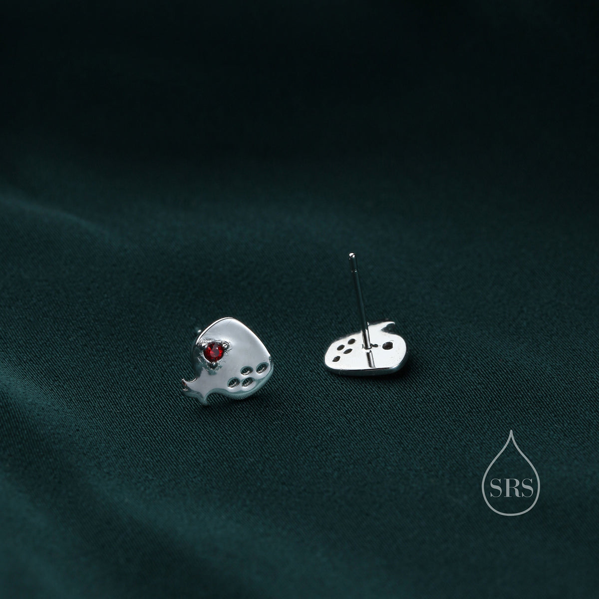 Pomegranate Fruit Stud Earrings in Sterling Silver - Fruit Earrings - Cute Fruit Earrings - Cute, Fun, Whimsical