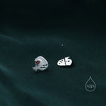 Pomegranate Fruit Stud Earrings in Sterling Silver - Fruit Earrings - Cute Fruit Earrings - Cute, Fun, Whimsical