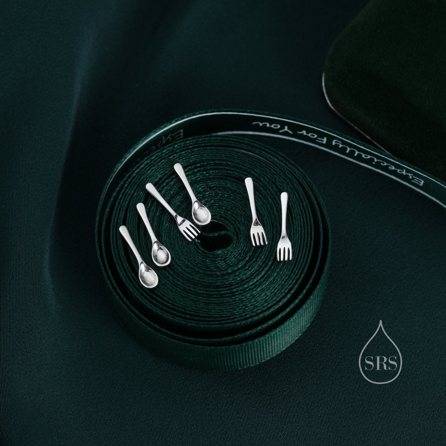 Tiny Little Fork Stud Earrings in Sterling Silver, Silver, Gold or Rose Gold, Small Fork Earrings, Cute Fork Earrings