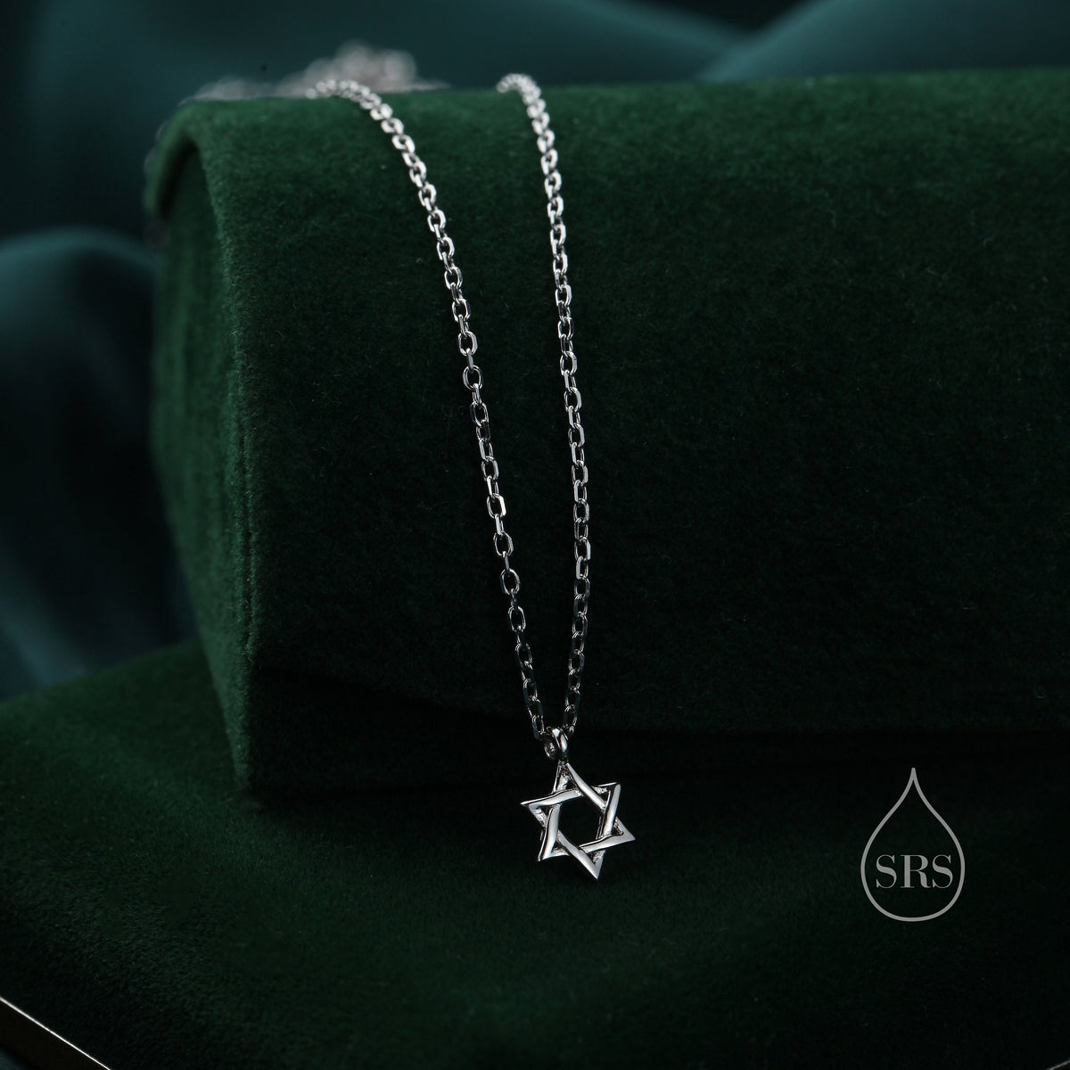 Tiny Star of David Pendant Necklace in Sterling Silver, Extra Small Star of David Necklace, Silver Star Necklace
