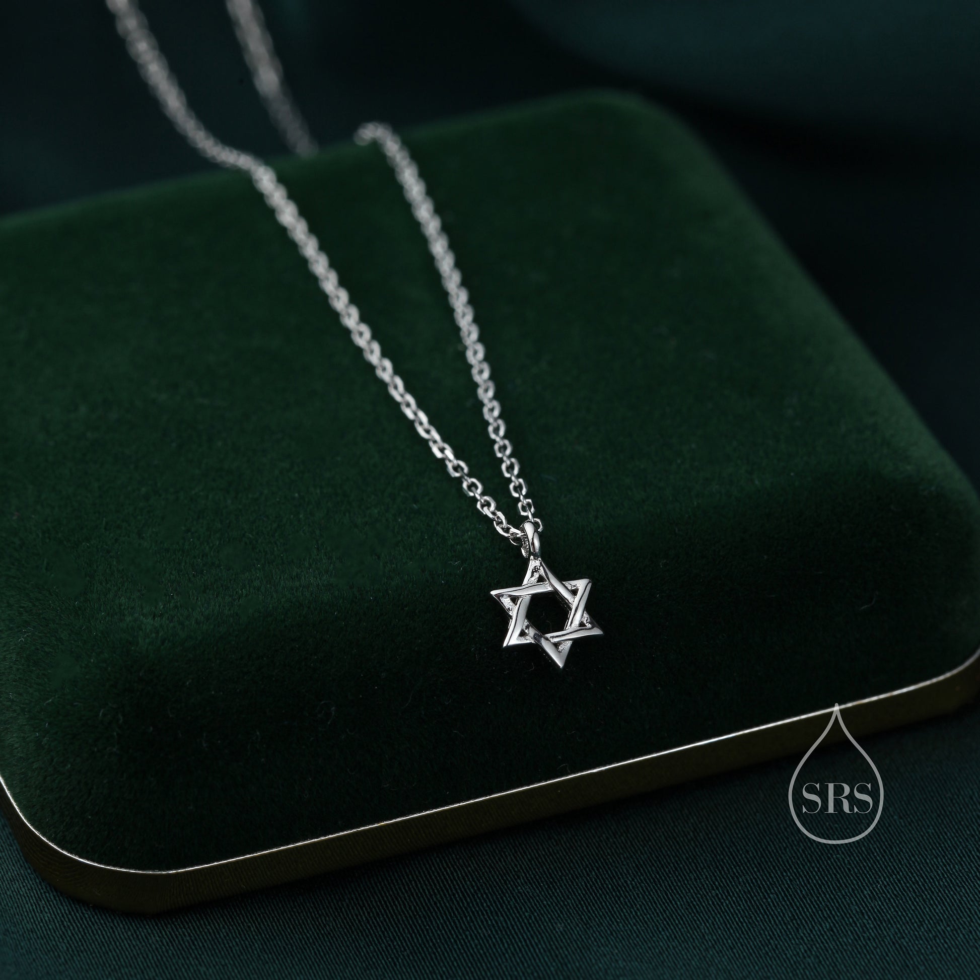 Tiny Star of David Pendant Necklace in Sterling Silver, Extra Small Star of David Necklace, Silver Star Necklace