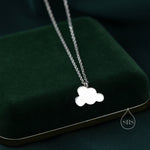 Small Cloud Pendant Necklace in Sterling Silver, Cloud Necklace, Tiny Could Necklace, Silver Cloud Necklace