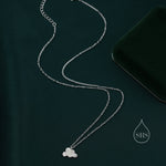 Small Cloud Pendant Necklace in Sterling Silver, Cloud Necklace, Tiny Could Necklace, Silver Cloud Necklace
