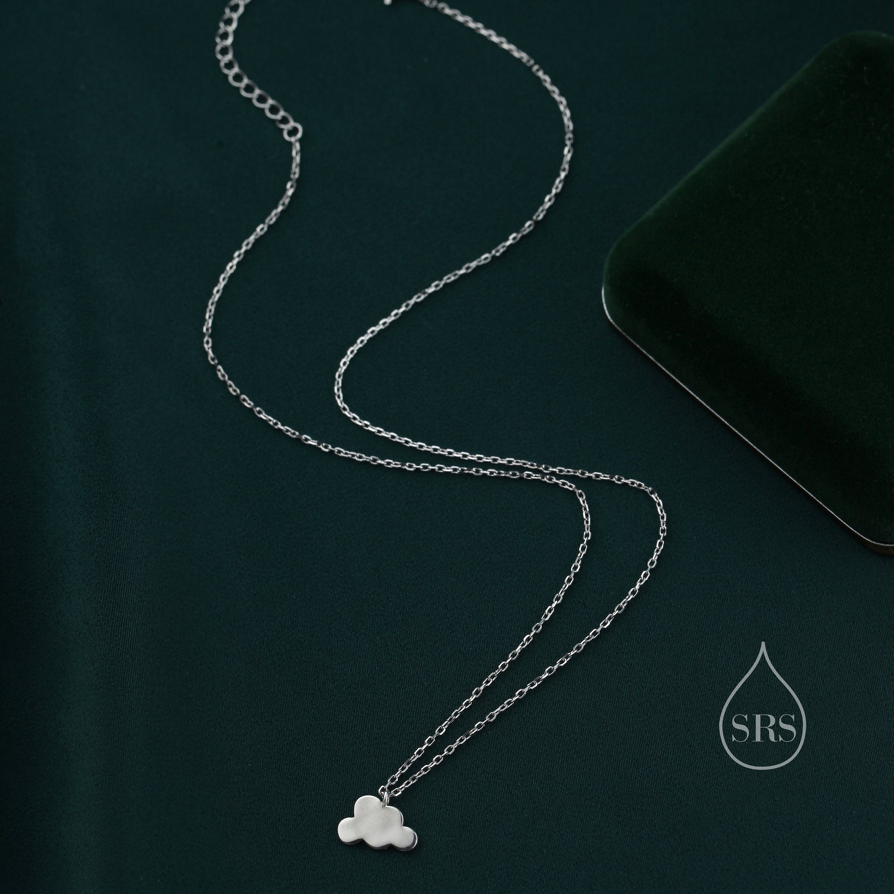 Small Cloud Pendant Necklace in Sterling Silver, Cloud Necklace, Tiny Could Necklace, Silver Cloud Necklace