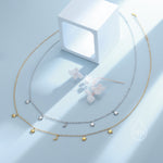 Crescent Moon and Star CZ Charm Necklace in Sterling Silver, Silver or Gold, Star and Moon Necklace, Star Moon Pendant, New Moon Necklace