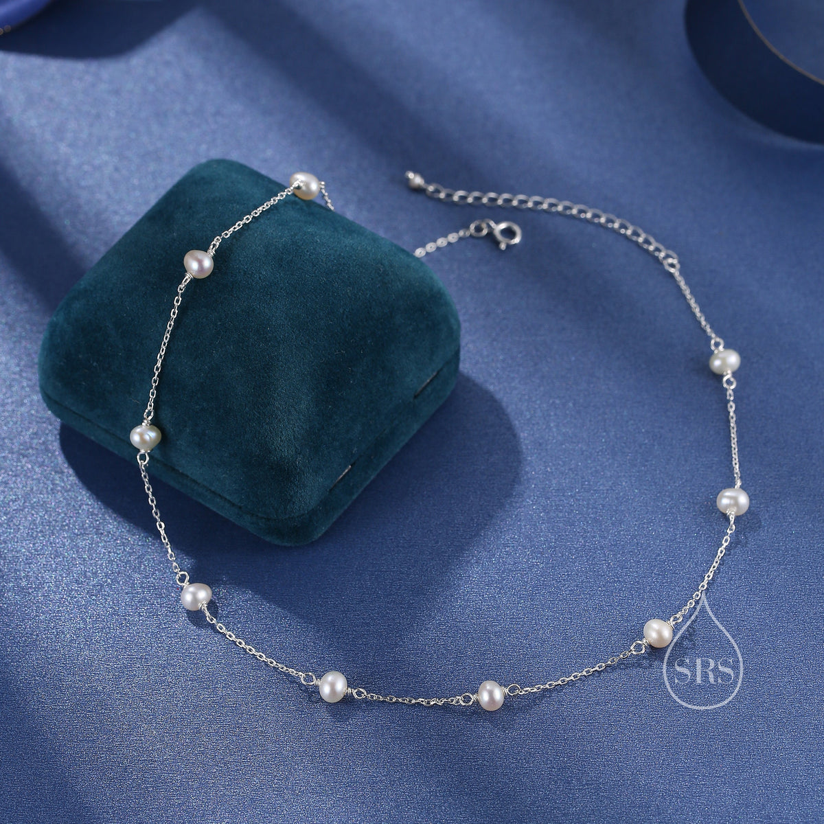 Freshwater Pearl Station Choker Necklace