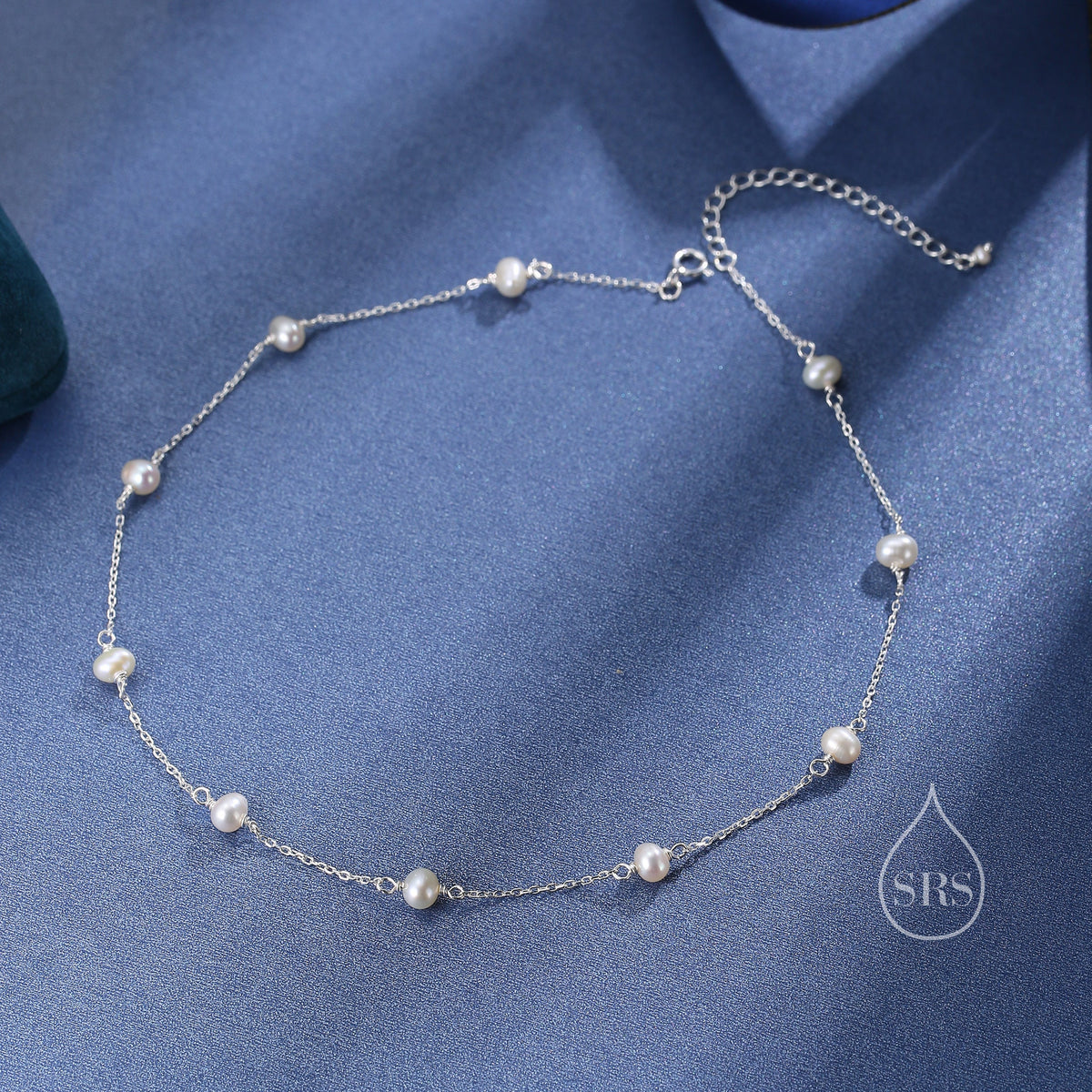 Freshwater Pearl Station Choker Necklace