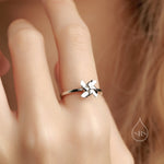 Sterling Silver Rotatable Pinwheel Ring, Fidget Ring, Adjustable Size Pinwheel Ring, Rotatable Ring, Dainty and Delicate