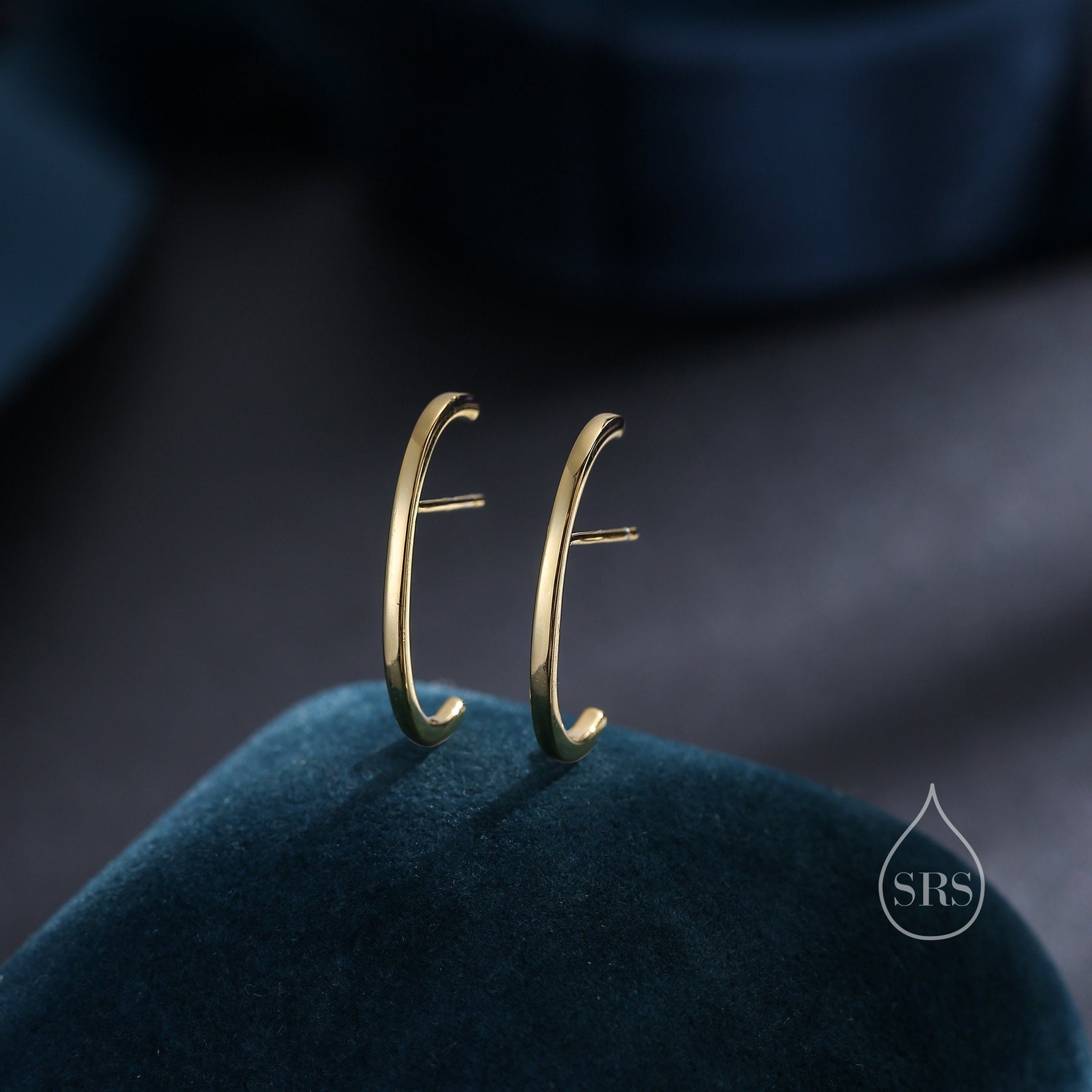 Minimalist Skinny Earlobe Cuff Earring in Sterling Silver, Simple Suspender Earring, Lobe Cuff, Silver or Gold