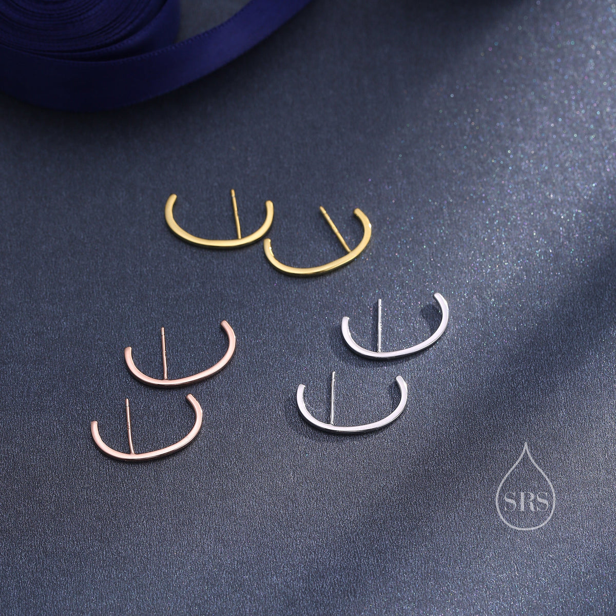 Minimalist Skinny Earlobe Cuff Earring in Sterling Silver, Simple Suspender Earring, Lobe Cuff, Silver or Gold