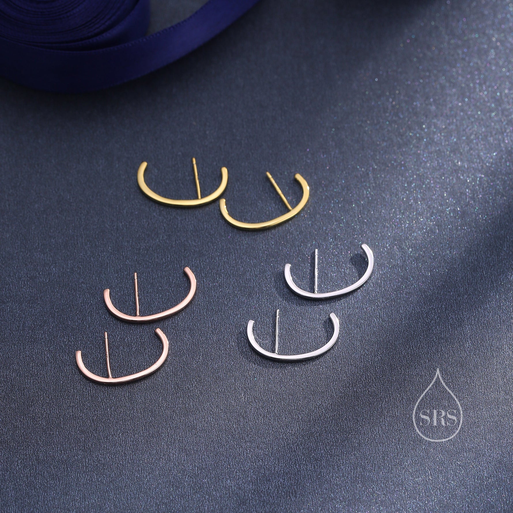 Minimalist Skinny Earlobe Cuff Earring in Sterling Silver, Simple Suspender Earring, Lobe Cuff, Silver or Gold