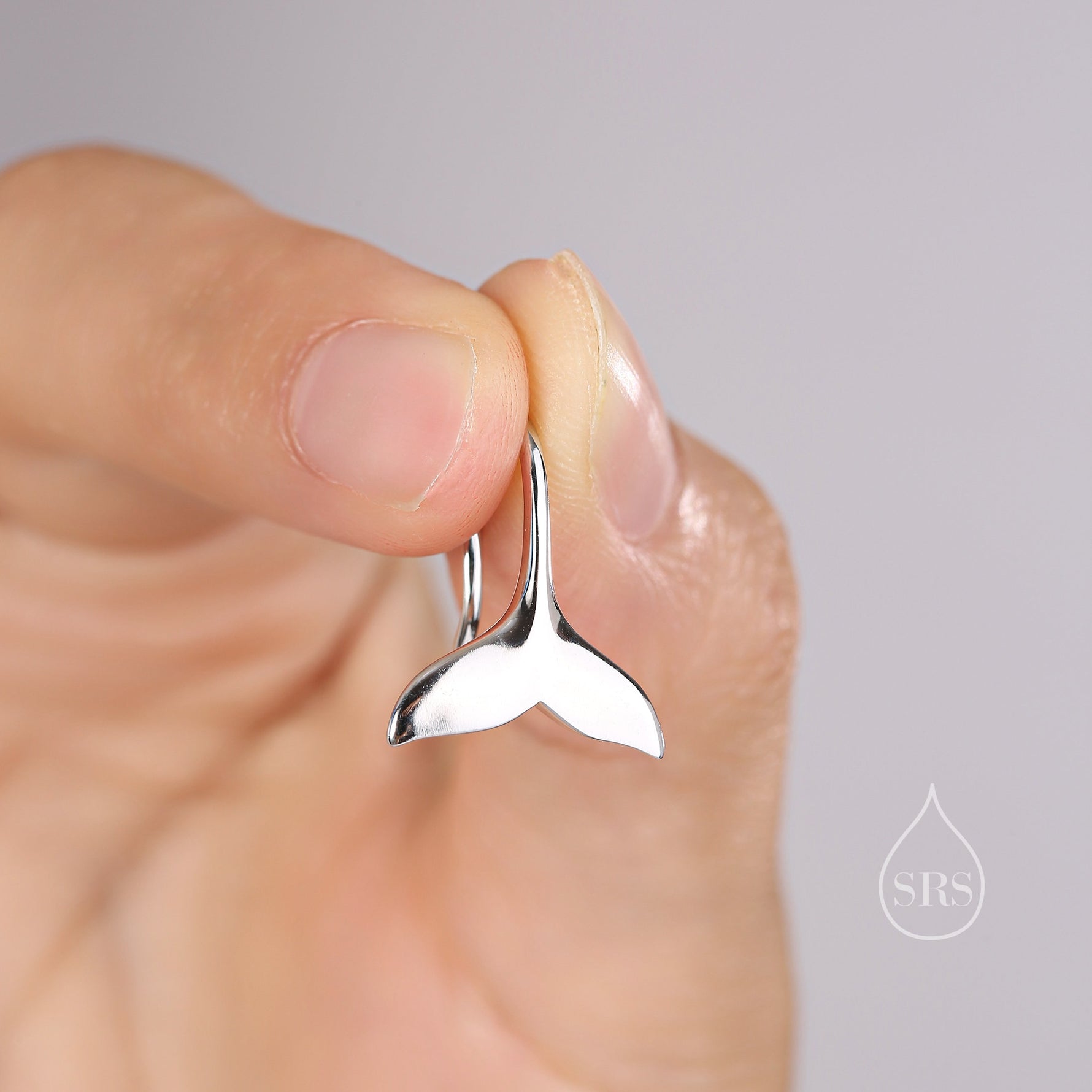 dolphin tale fish hook jewelry Whale Tail Drop Hook Earrings in Sterling Silver, Silver or Gold or Ro – Silver Rain Silver
