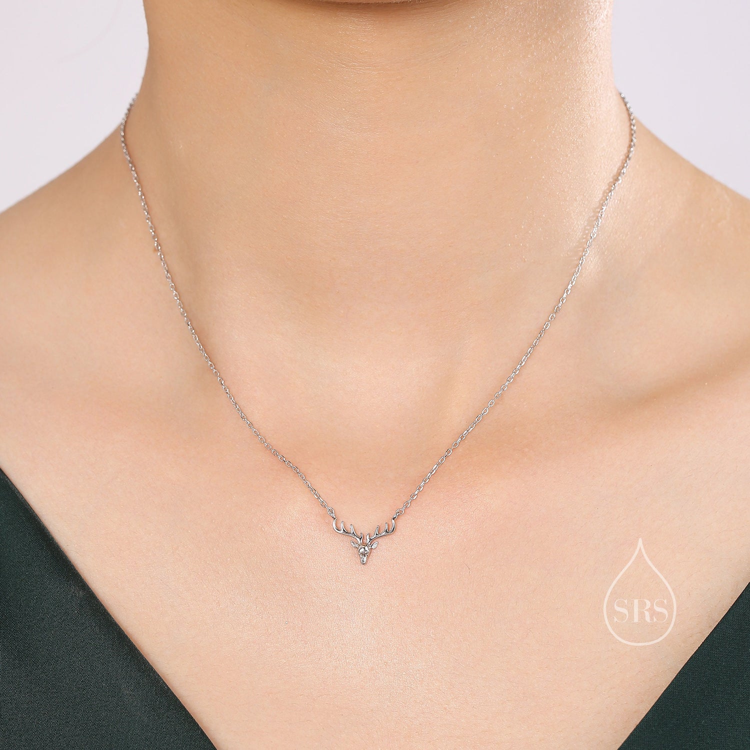 Stag Deer Charm Necklace