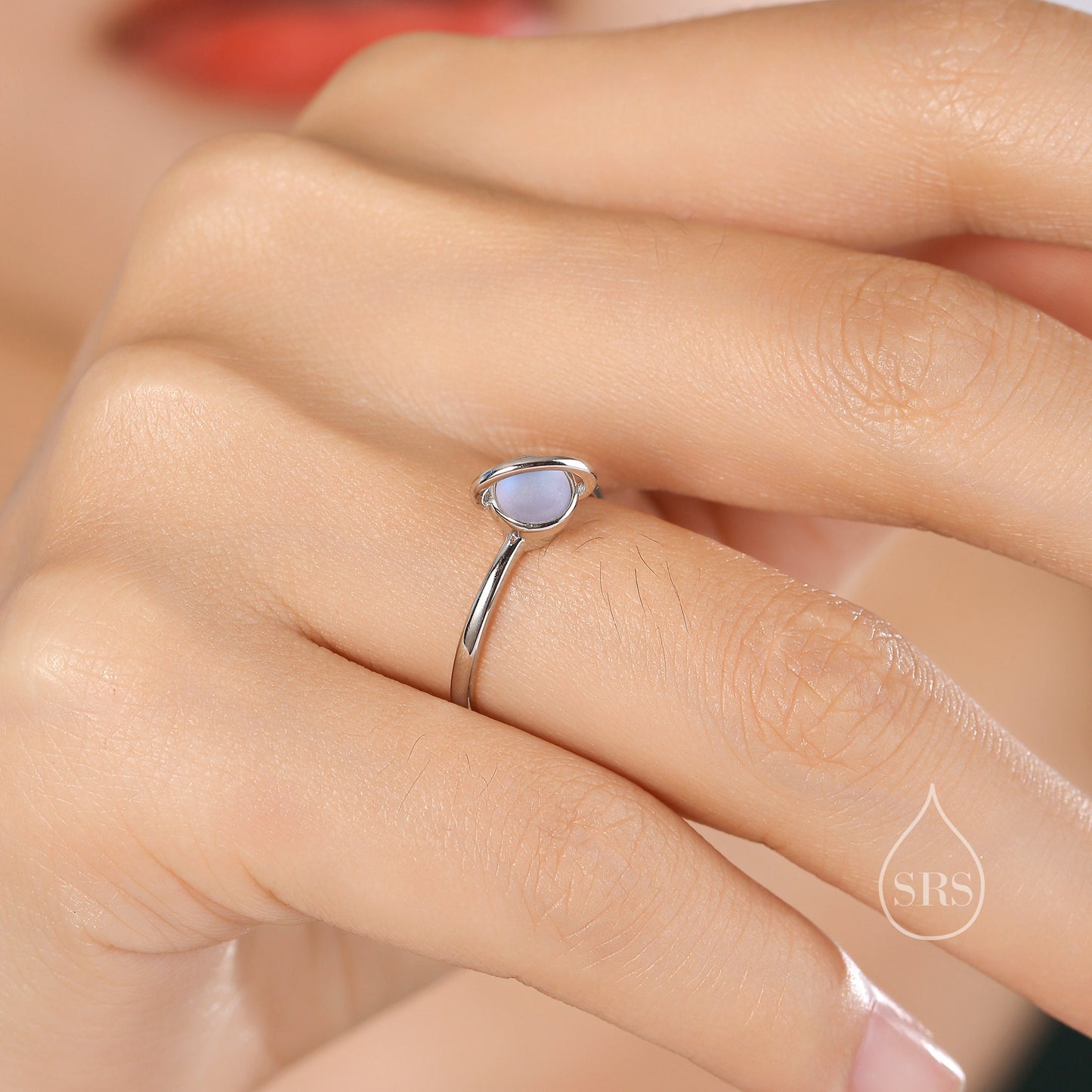 Sterling Silver Rotatable Planet Ring, Fidget Ring, Adjustable Size Pinwheel Ring, Rotatable Ring, Dainty and Delicate