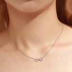 Tiny Infinity Symbol Pendant Necklace in Sterling Silver, Cute Infinity Necklace, Silver Infinity Necklace
