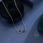 Tiny Infinity Symbol Pendant Necklace in Sterling Silver, Cute Infinity Necklace, Silver Infinity Necklace