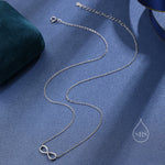 Tiny Infinity Symbol Pendant Necklace in Sterling Silver, Cute Infinity Necklace, Silver Infinity Necklace