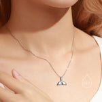 Whale Tail Pendant Necklace in Sterling Silver, Cute Whale Tail Necklace, Silver Whale Tail Necklace, Fish Tail Necklace