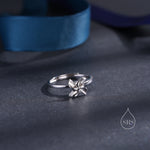 Sterling Silver Rotatable Pinwheel Ring, Fidget Ring, Adjustable Size Pinwheel Ring, Rotatable Ring, Dainty and Delicate