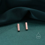 Chunky Geometric Bar Stud Earrings in Sterling Silver, Silver, Gold or Rose Gold, 10mm Bar Earrings,
