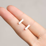 Chunky Geometric Bar Stud Earrings in Sterling Silver, Silver, Gold or Rose Gold, 10mm Bar Earrings,