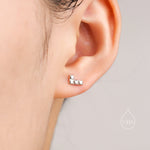 Retro Game Block Stud Earrings in Sterling Silver, Silver or Gold or Rose Gold, Sterling Silver Geometric Game Block Earrings