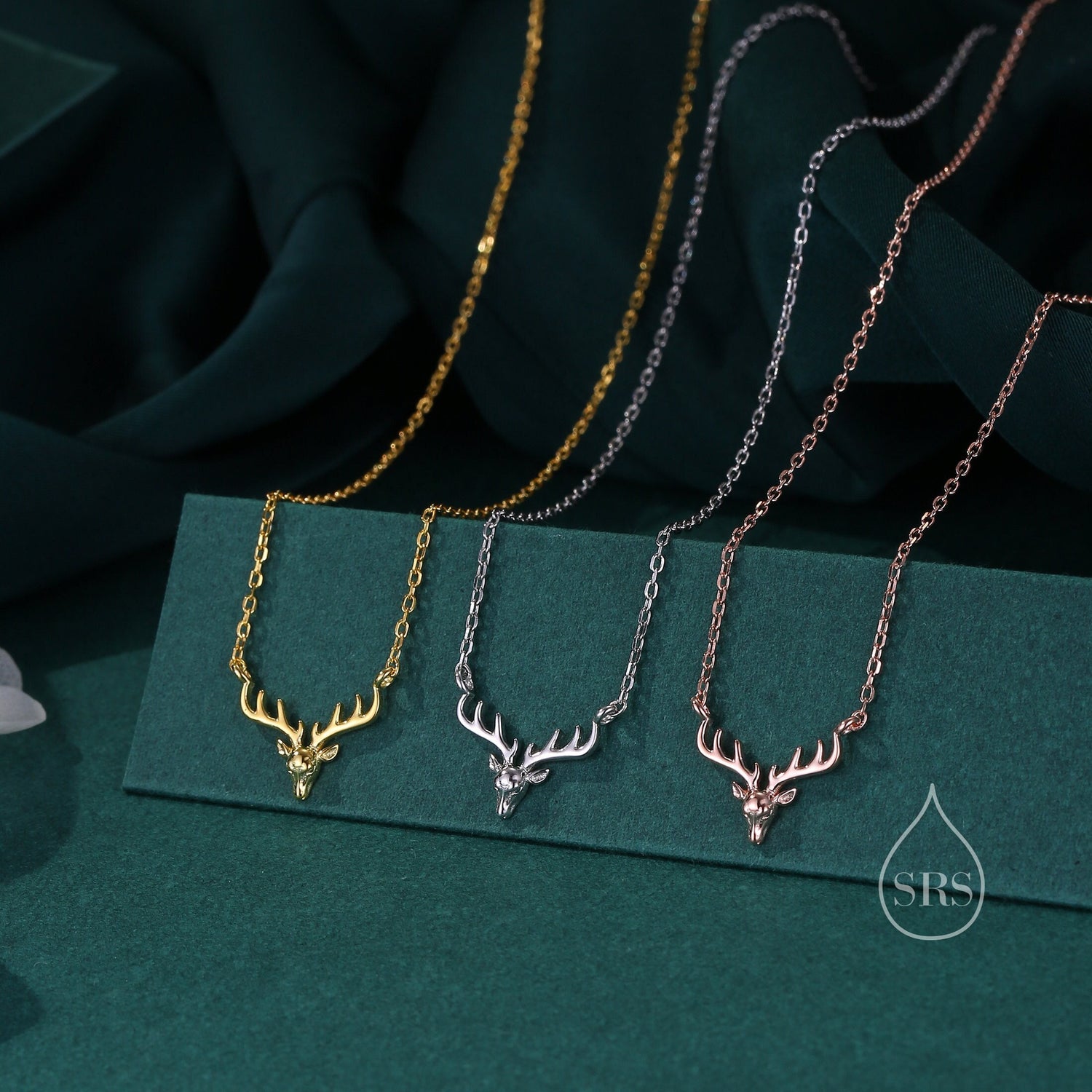 Stag Deer Charm Necklace