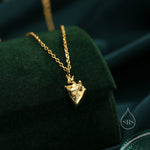 Anatomical Heart Pendant Necklace Sterling Silver, Silver or Gold, Beating Heart Necklace, Realistic Heart Necklace, Gothic and Punk