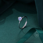 Sterling Silver Rotatable Planet Ring, Fidget Ring, Adjustable Size Pinwheel Ring, Rotatable Ring, Dainty and Delicate