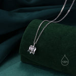 Tiny Lily of the valley Flower Pendant Necklace in Sterling Silver, Silver or Gold, Lily of the Valley Flower Necklace